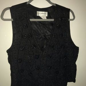 Black sequined vest